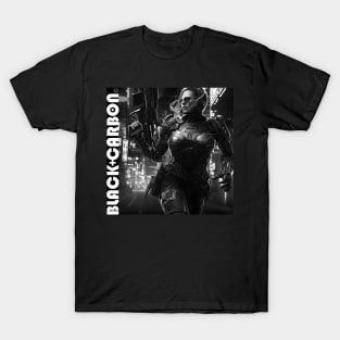 Black Carbon Cyberpunk Assassin 001 T-Shirt